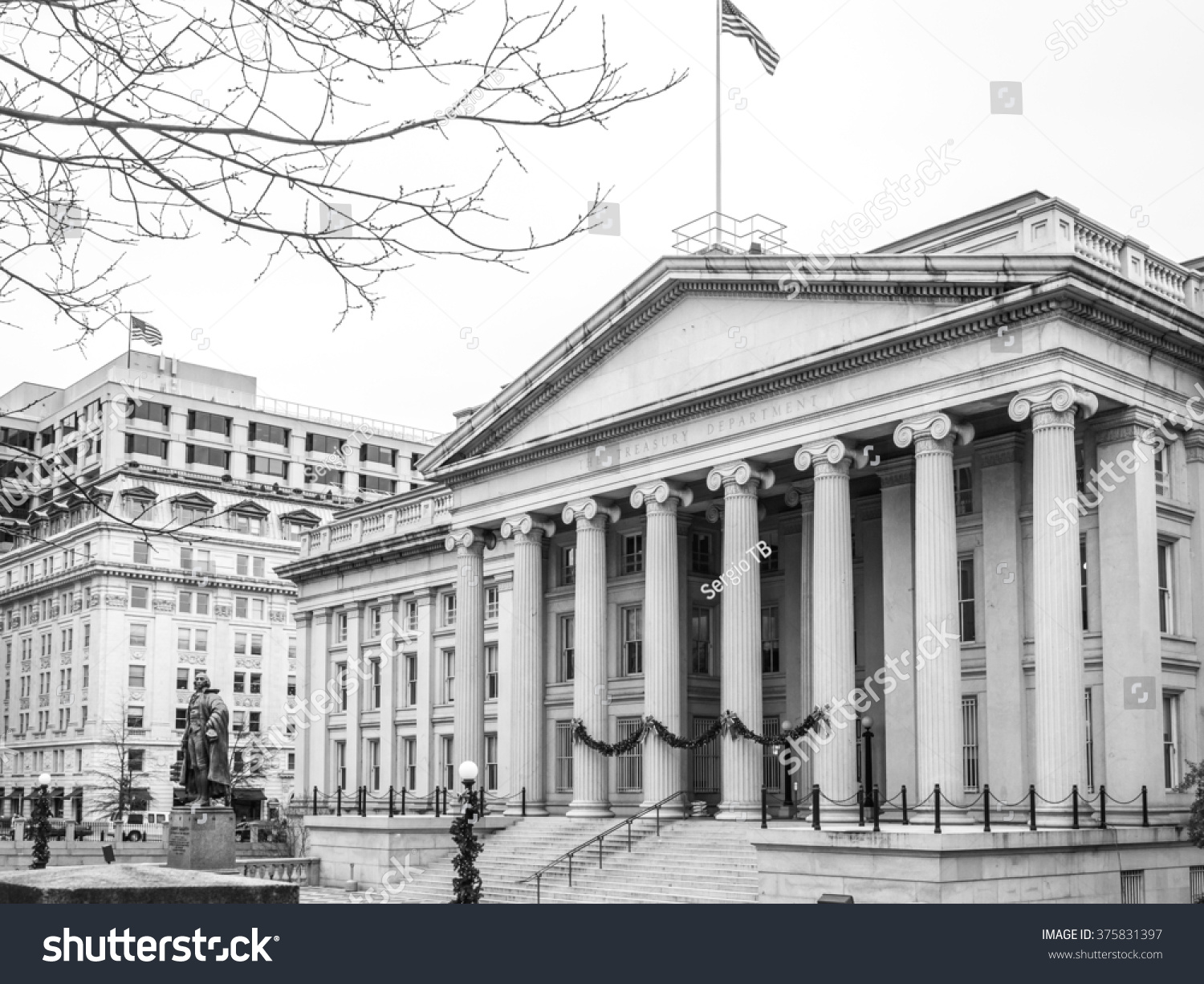 The Treasury Department Building Near The White House. Washington Dc ...