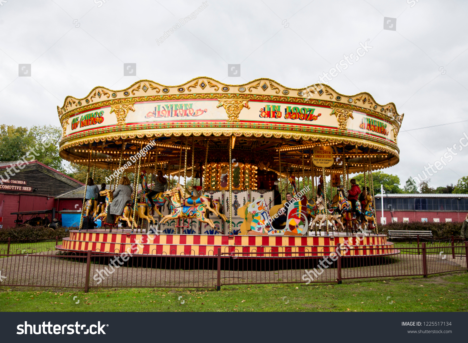 Victorian Gallopers Roundabout Carousel Bressingham Museum Stock Photo ...