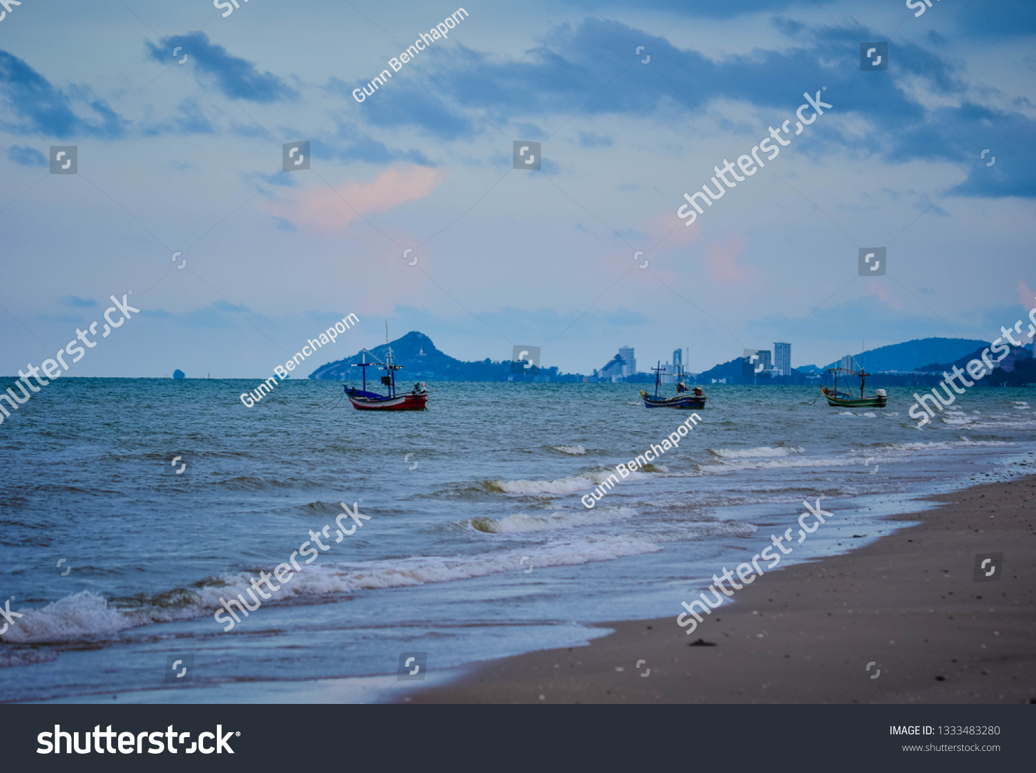 View Form Hua Hin Beach Thailand Stock Photo Edit Now 1333483280