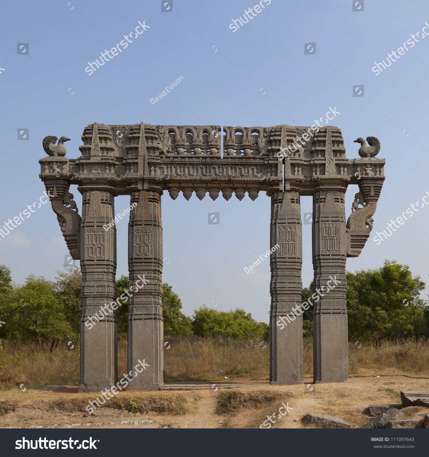 The Warangal Fort. Andhra Pradesh, India. Stock Photo 111097643 ...