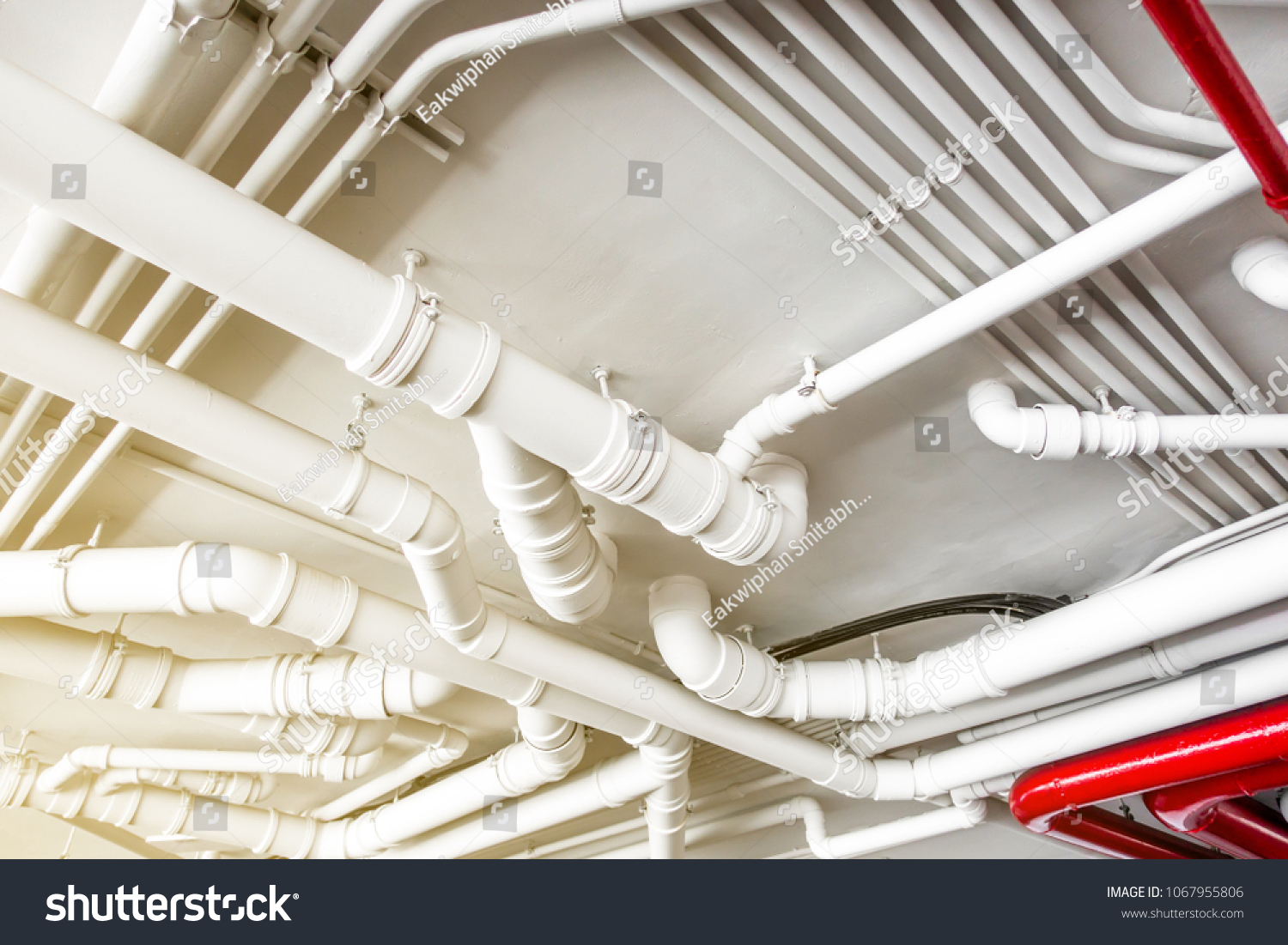 Water Gas Air Tube On Ceiling Stock Photo Edit Now 1067955806