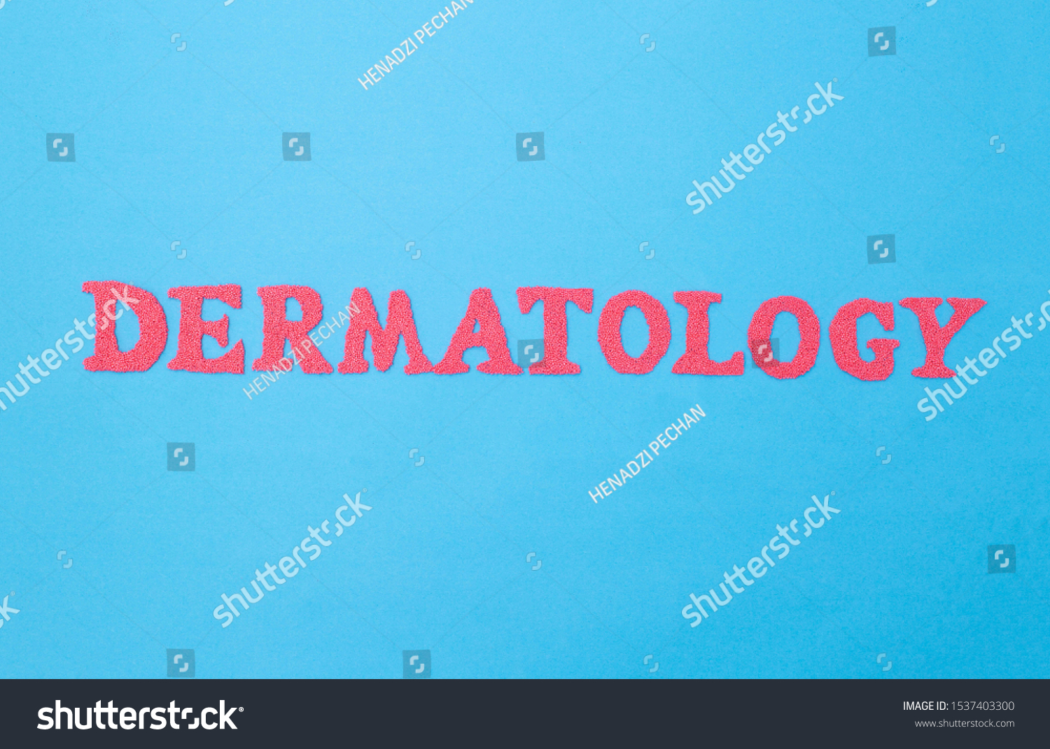 Word Dermatology On Blue Background Concept Stock Photo 1537403300 ...