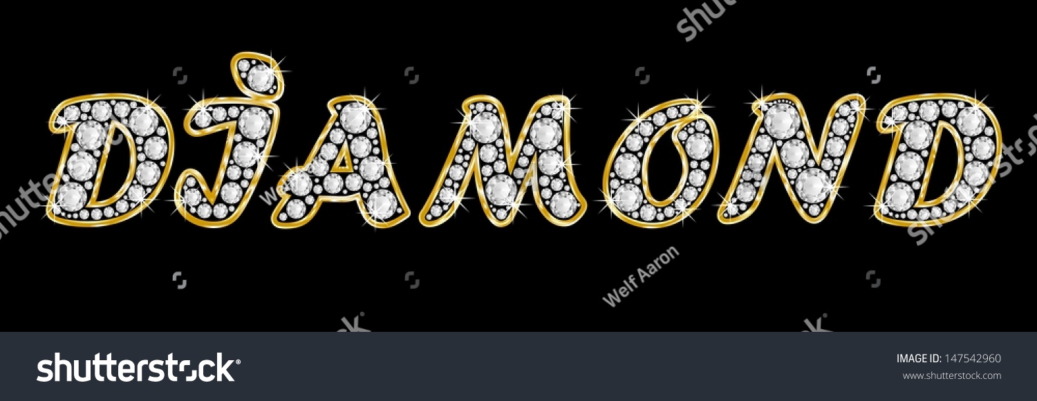 Word Diamond Golden Frame Stock Illustration 147542960 - Shutterstock