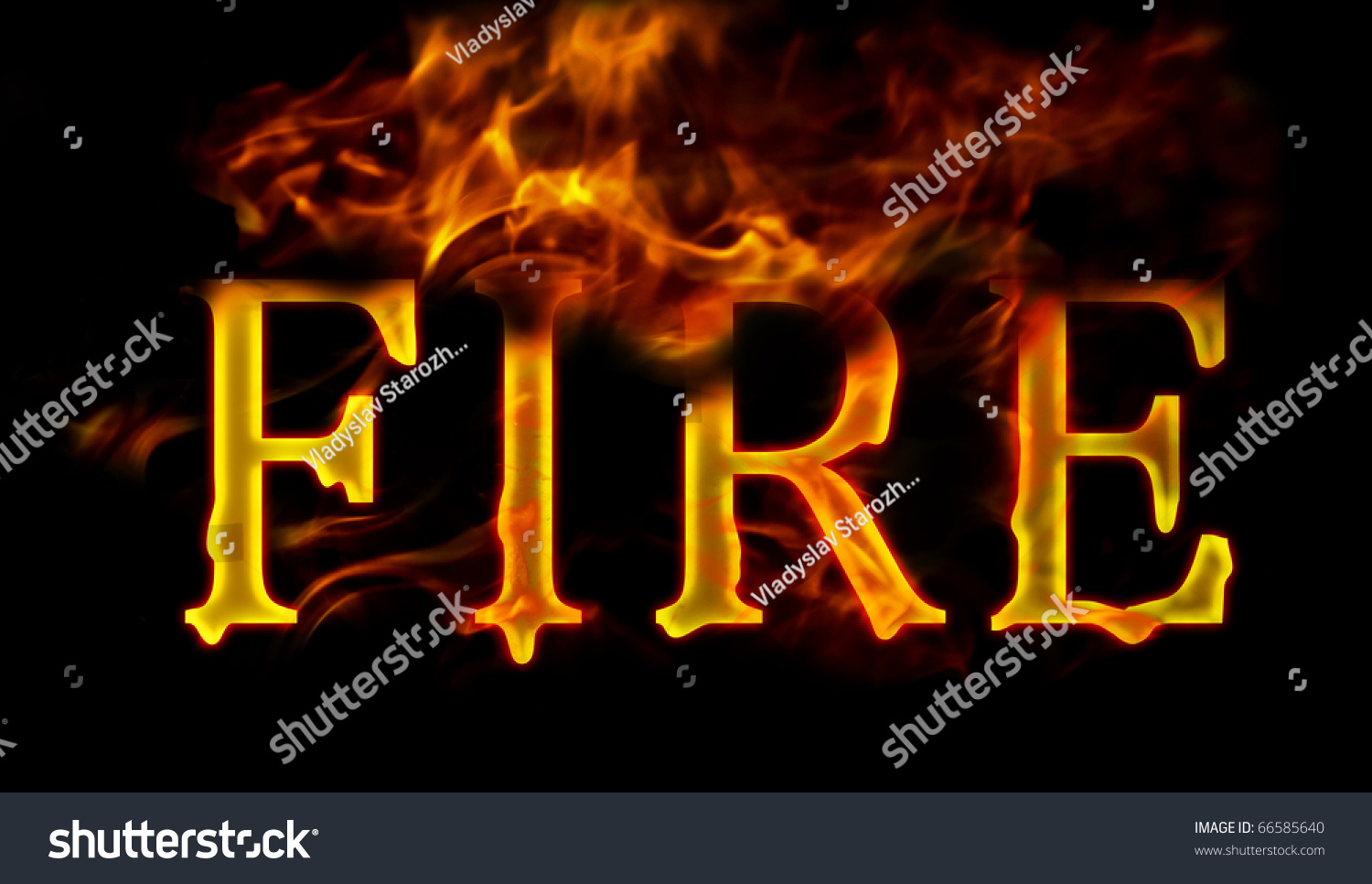 Word Fire Surrounded By Flames Stock Illustration 66585640 - Shutterstock