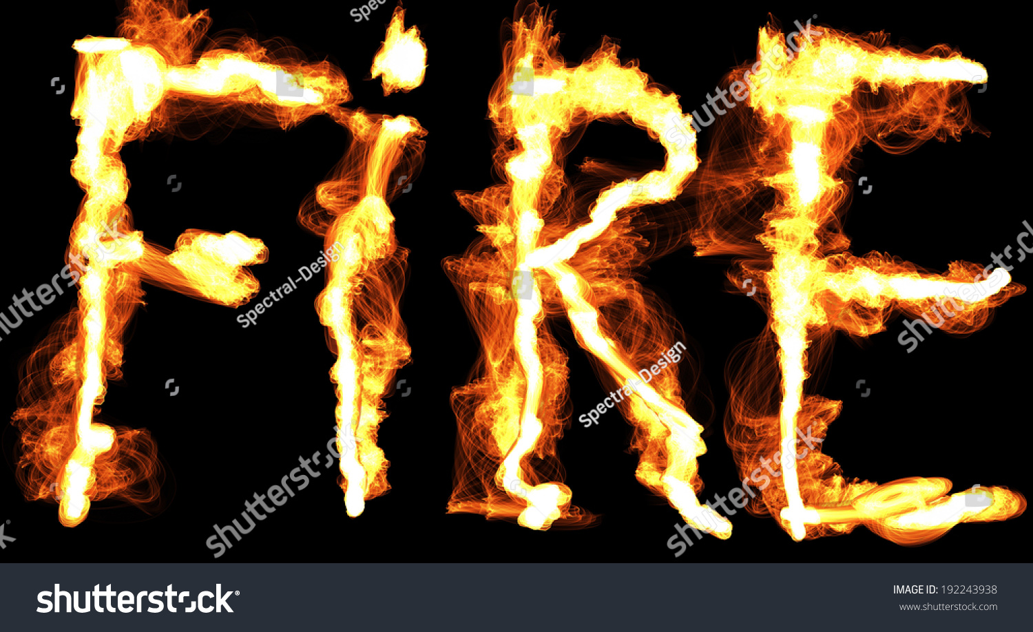 Word Fire Written Flames Digital Illustration Stock Illustration ...