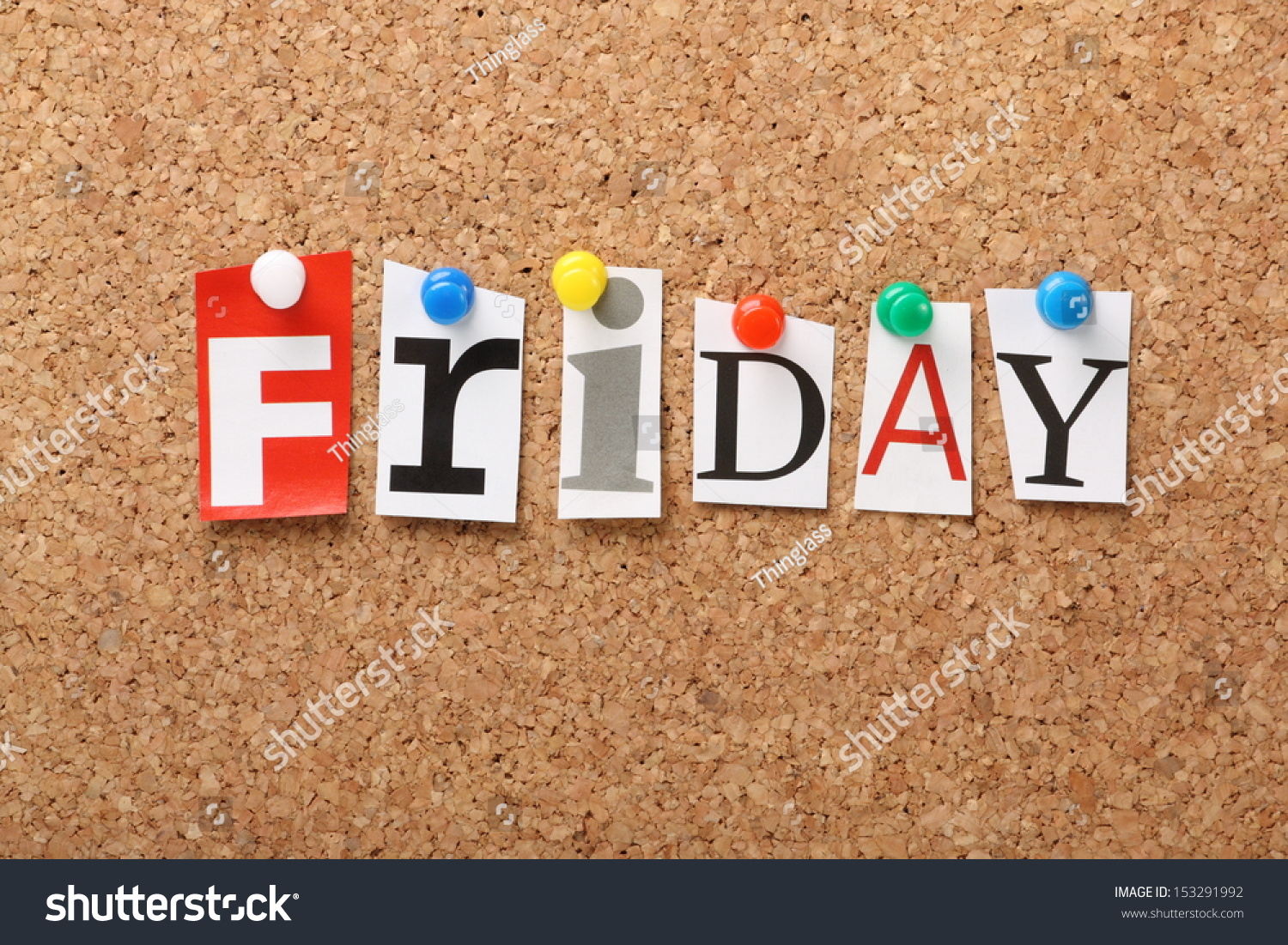Word Friday Cut Out Magazine Letters Stock Photo 153291992 - Shutterstock
