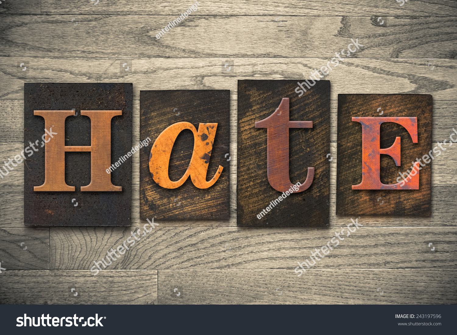 the-word-hate-written-in-wooden-letterpress-type-stock-photo