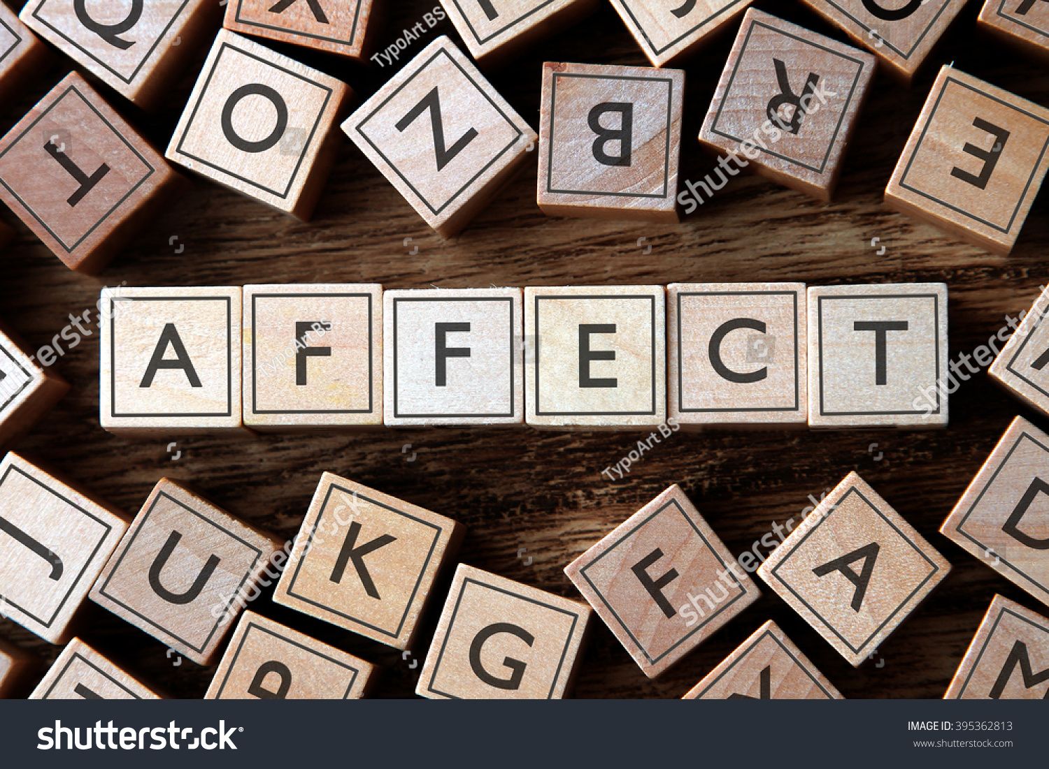 Word Affect On Building Blocks Concept Stock Photo 395362813 - Shutterstock