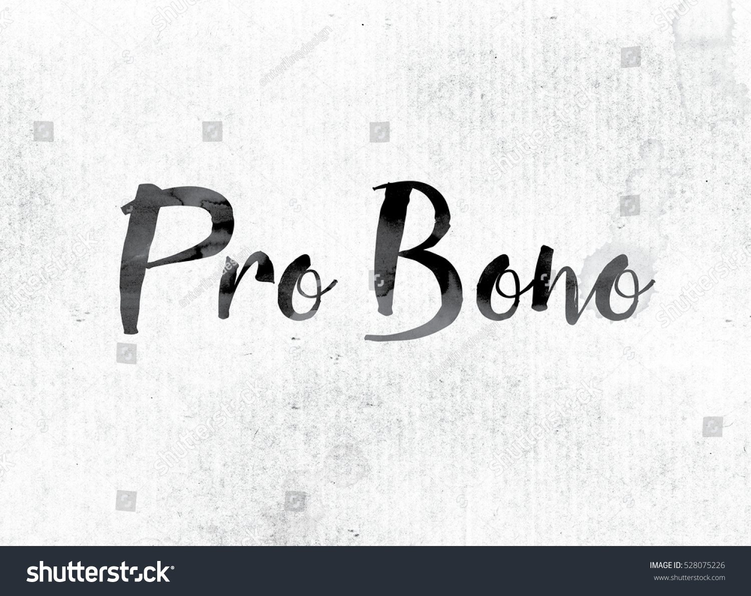 word-pro-bono-concept-theme-painted-stock-illustration-528075226