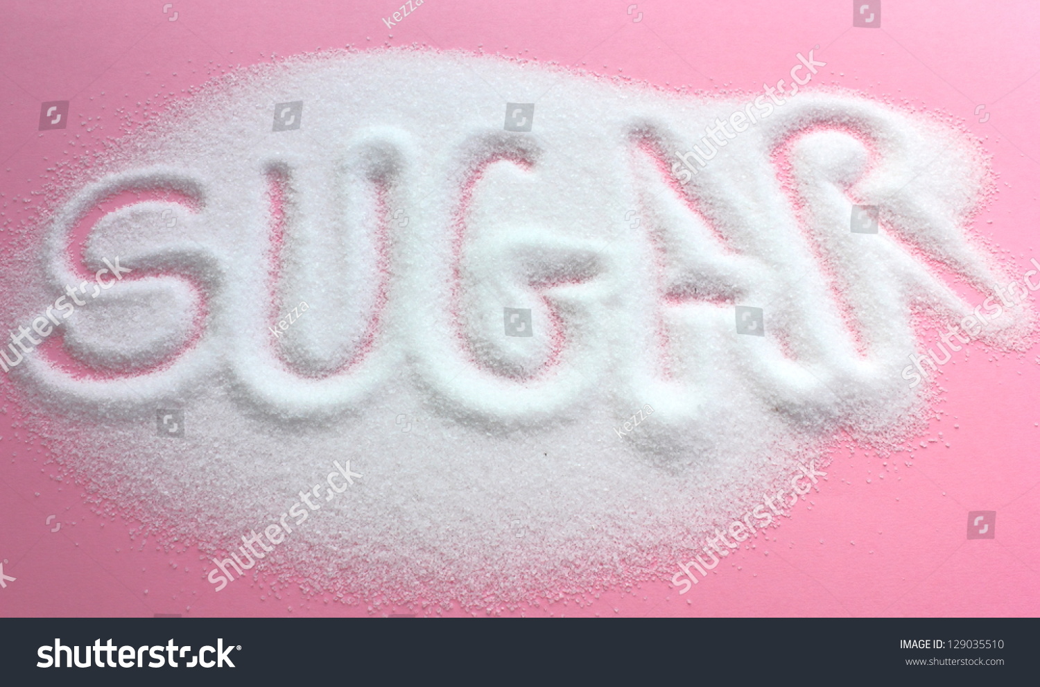 Word Sugar Written Into Pile White Stock Photo 129035510 | Shutterstock