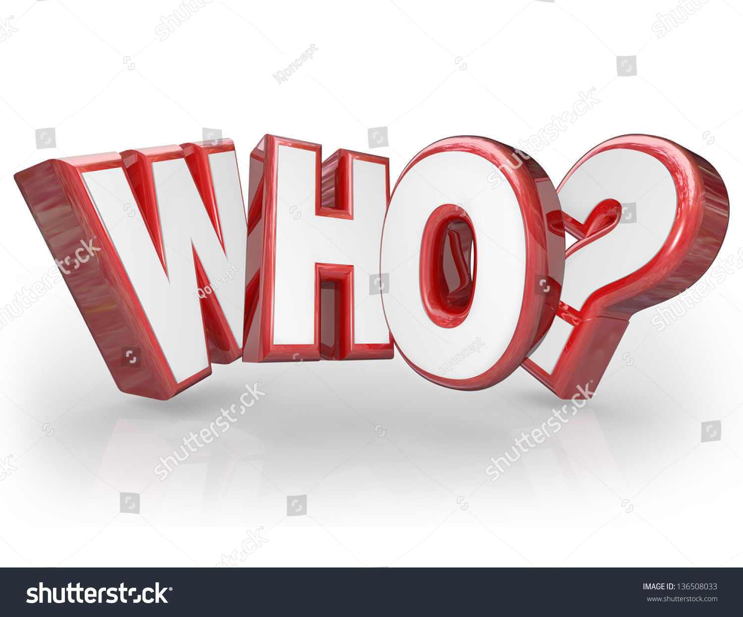 word who red 3d letters symbolize stock illustration 136508033