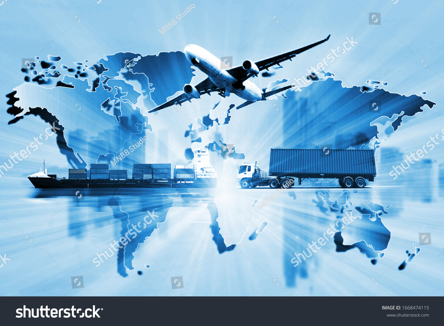 World Logistics Background Transportation Industry Shipping Stock Photo ...