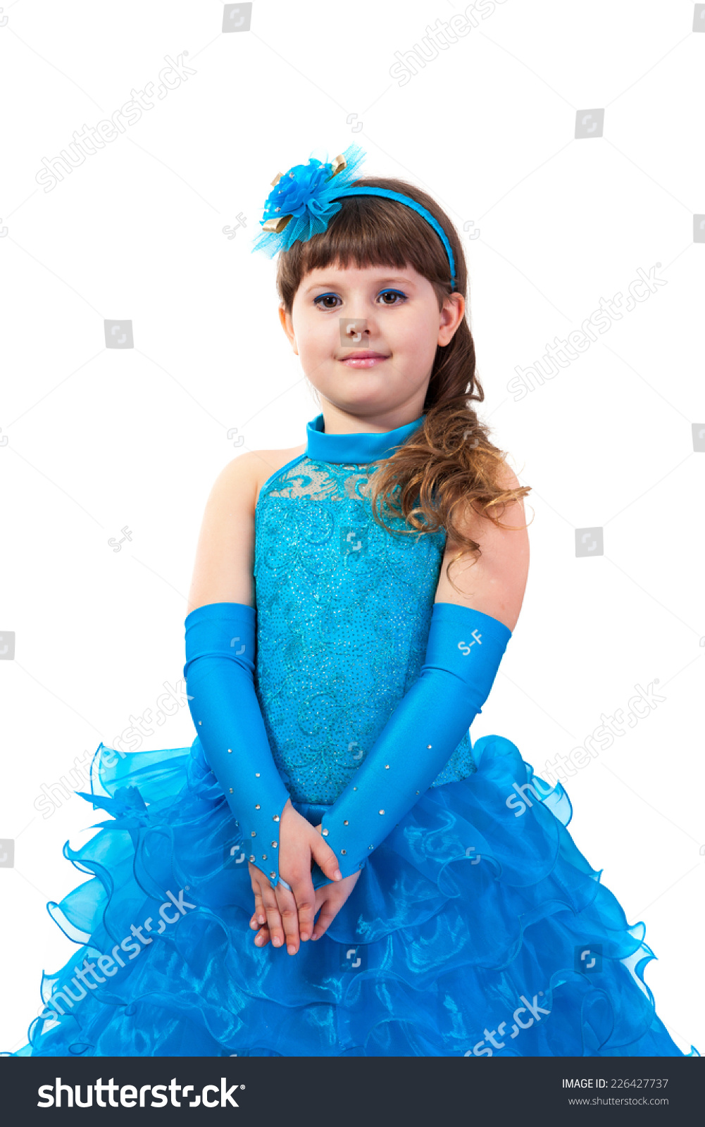 Young Beautiful Girl Evening Dress Princess Stock Photo 226427737 ...