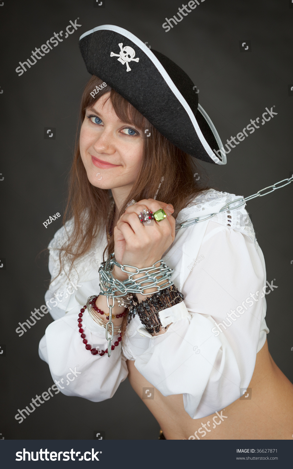 Young Sexy Girl Costume Pirate Chained Stock Photo 36627871 | Shutterstock