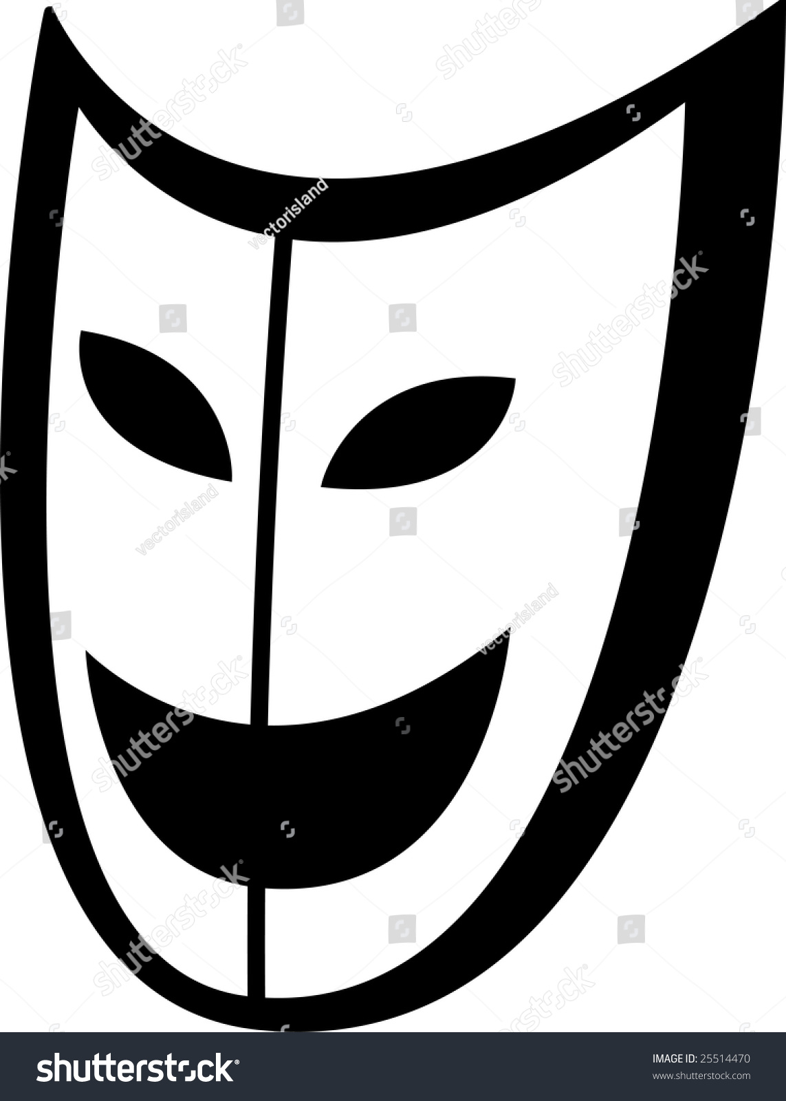 Theater Happy Mask Stock Illustration 25514470 - Shutterstock