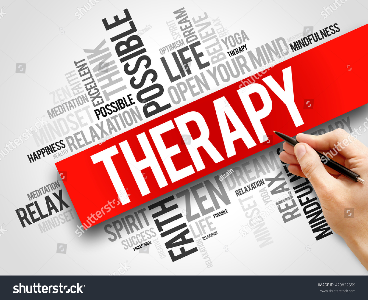 Therapy Word Cloud Concept Stock Photo 429822559 | Shutterstock