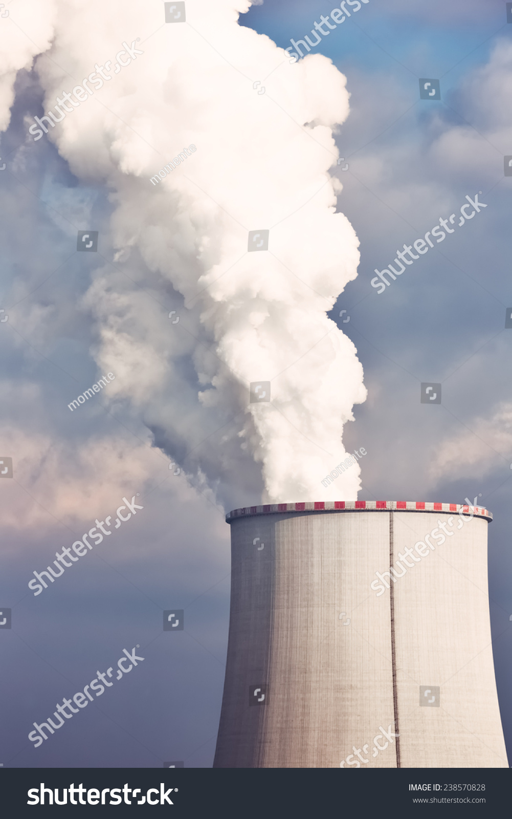 Thermal Power Plant Cooling Tower Stock Photo (Edit Now) 238570828