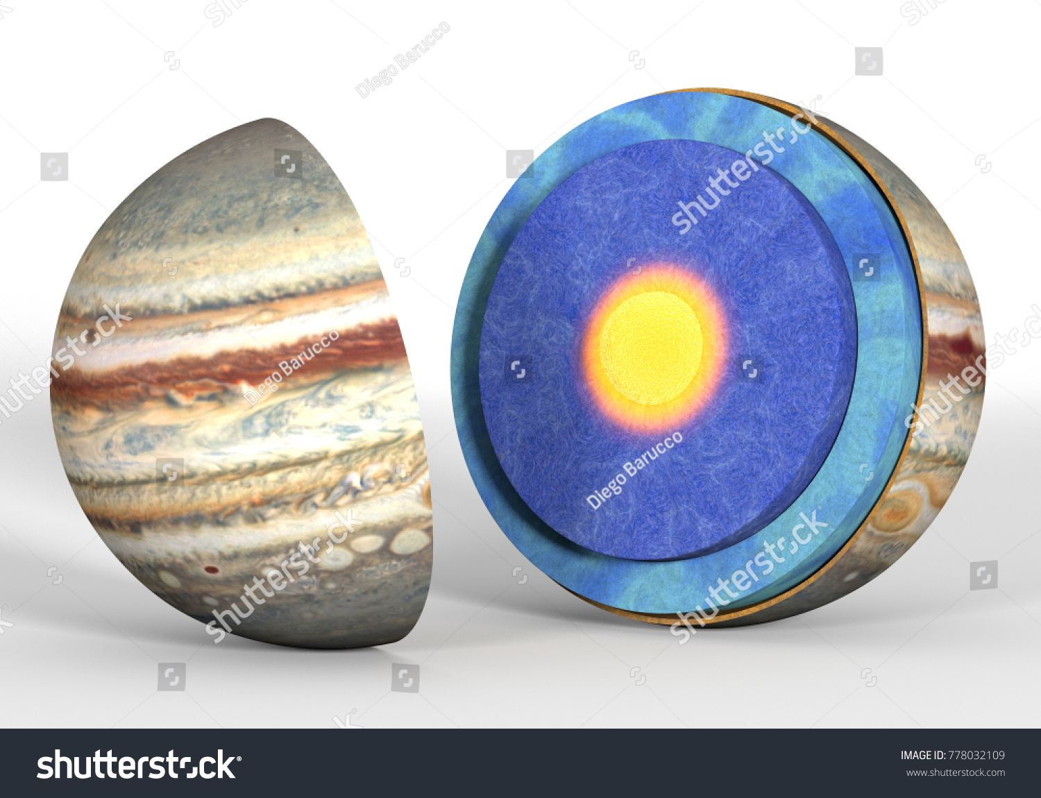 This Image Represents Internal Structure Jupiter Stock Illustration ...