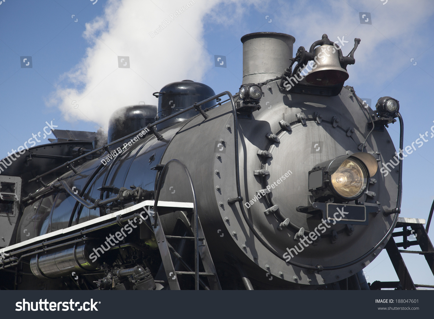 This Is A Detail Closeup Of A Steam Locomotive Releasing Steam. Stock ...