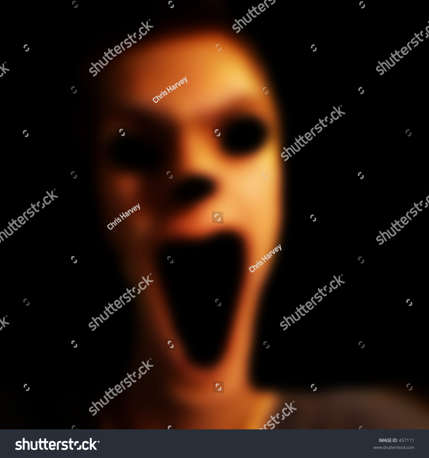 This Is A Spooky Ghost Like Face. Stock Photo 457111 : Shutterstock