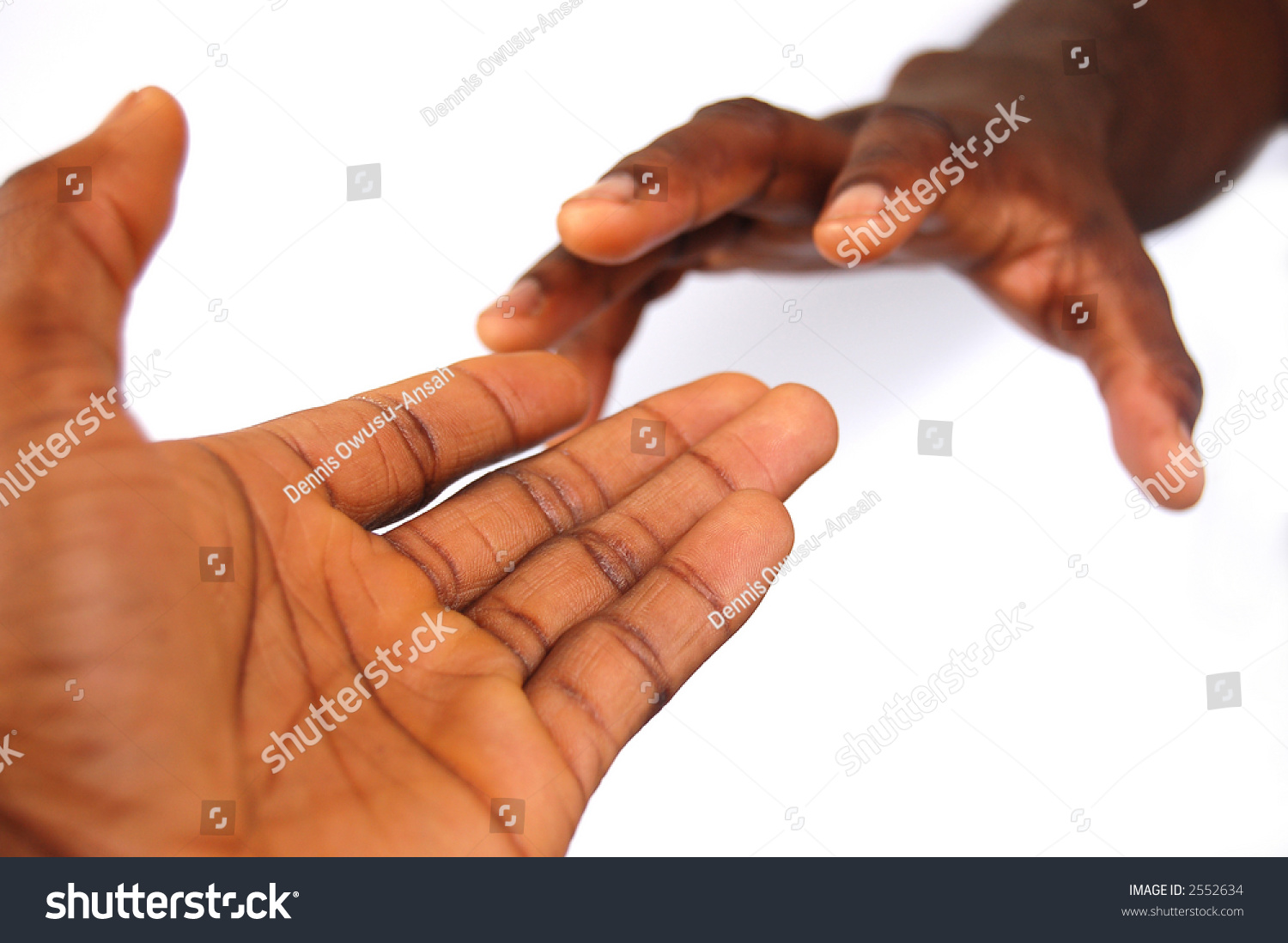 This Image Pair Black Hands Reaching Stock Photo 2552634 - Shutterstock