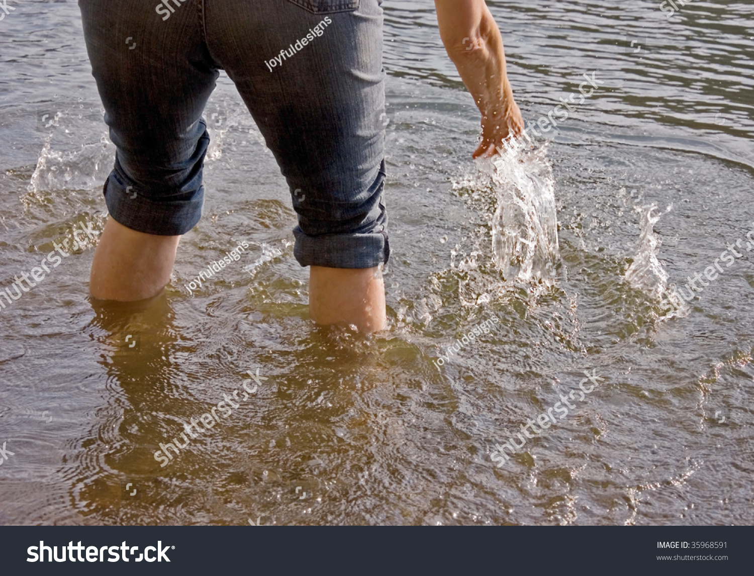 This Person Has Pants Rolled Wading Stock Photo 35968591 - Shutterstock