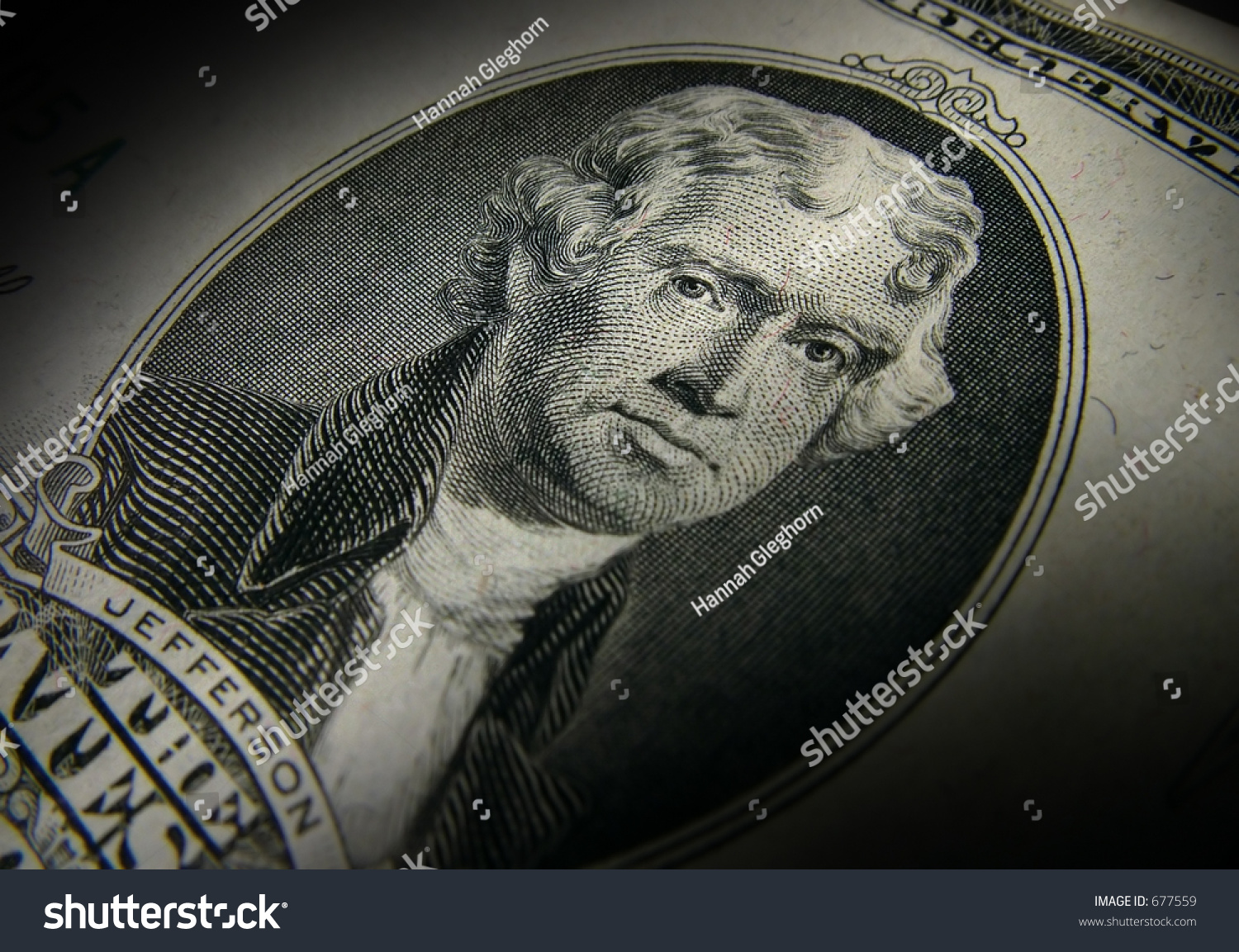 Thomas Jefferson From The Front Of A $10 Bill. Stock Photo 677559 ...