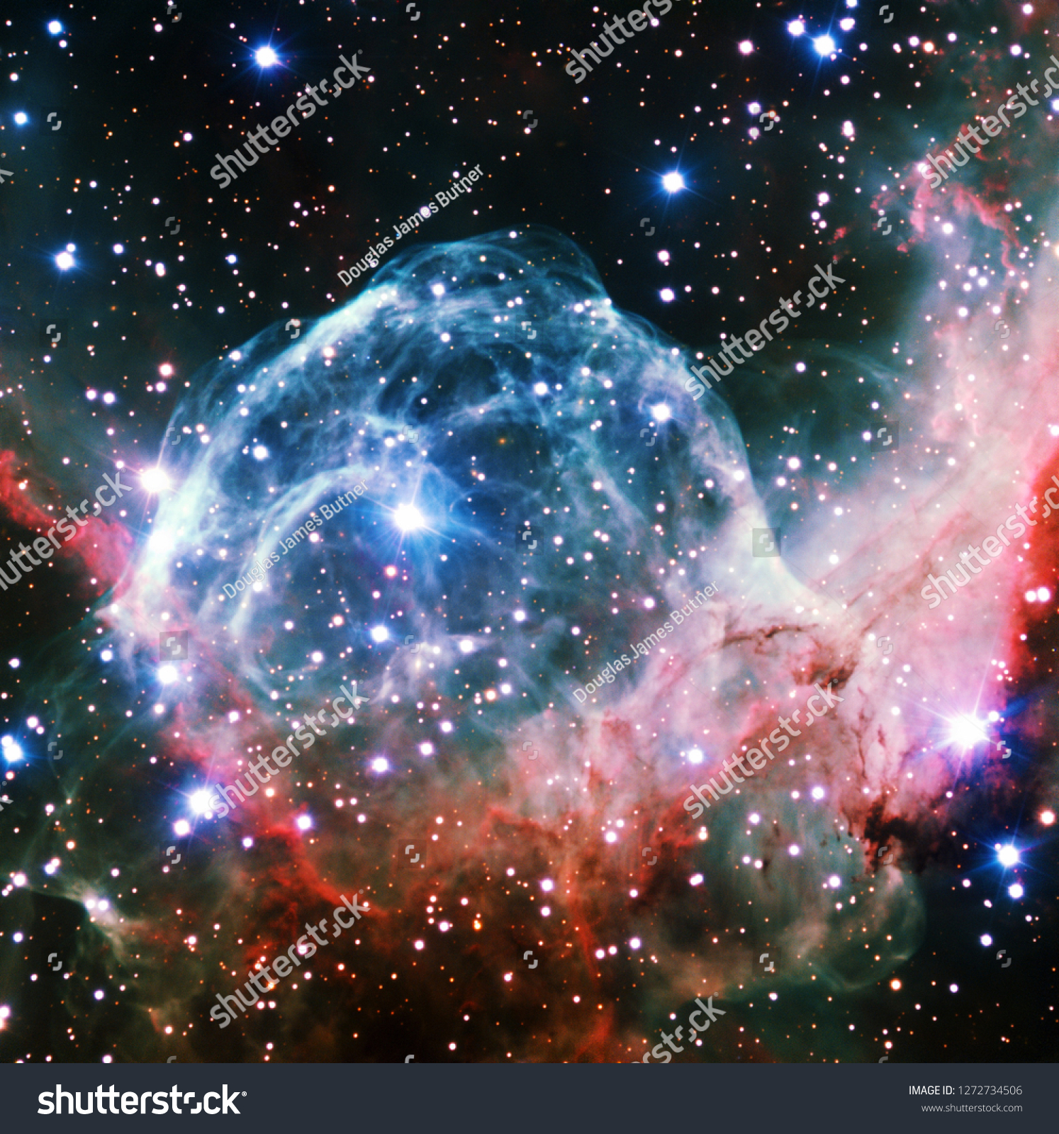 Helmet Nebula Recolored Red Blue Galaxy Stock Photo Edit Now