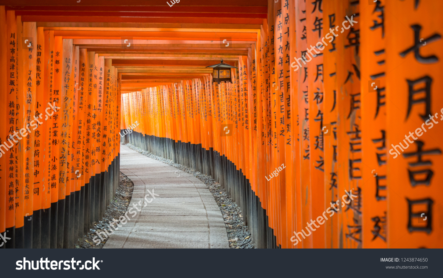 Thousand Torii Gates Senbon Torii Fushimi Stock Photo Edit Now