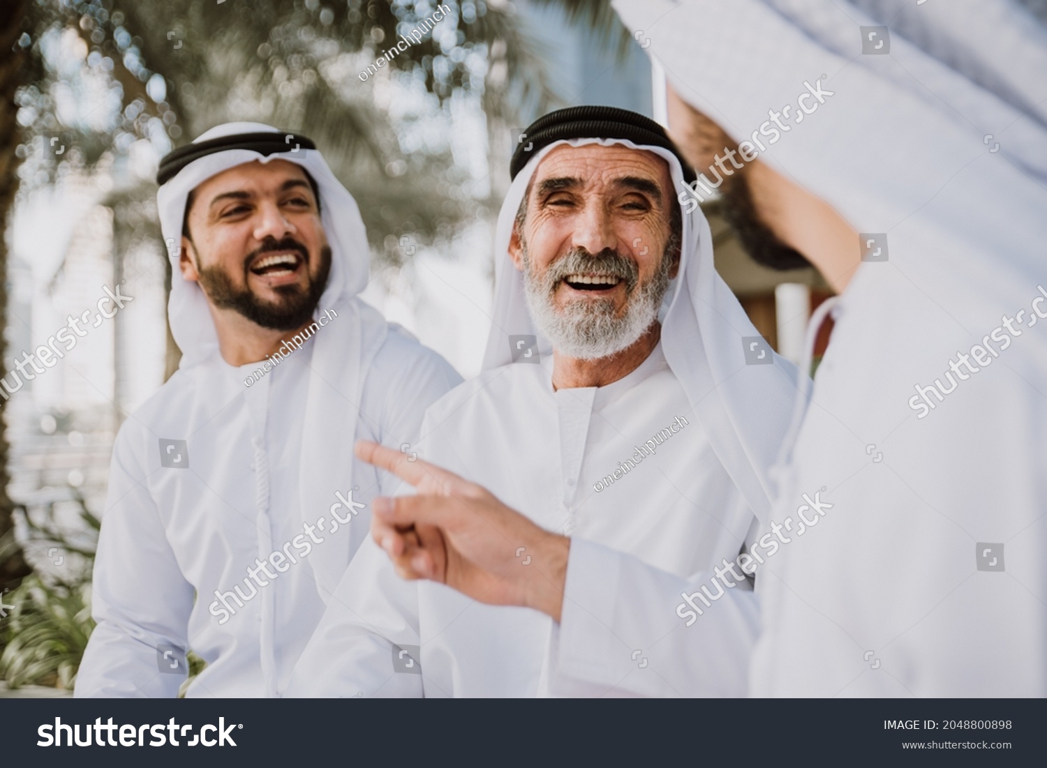 Three Business Men Walking Dubai Wearing Stock Photo (Edit Now) 2048800898