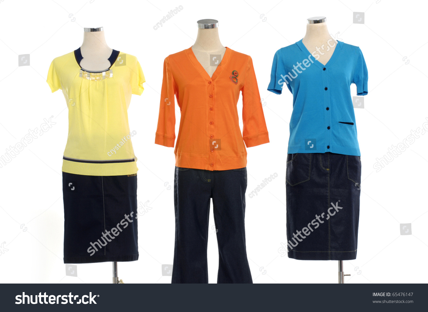 Three Collection Of Dress On Mannequin Stock Photo 65476147 : Shutterstock