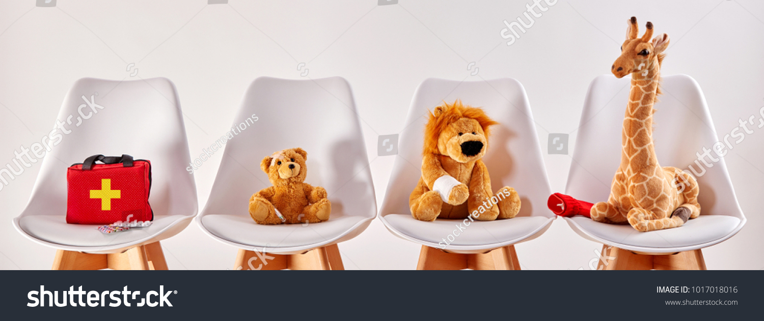 Three Cute Stuffed Animal Toys On Royalty Free Stock Image