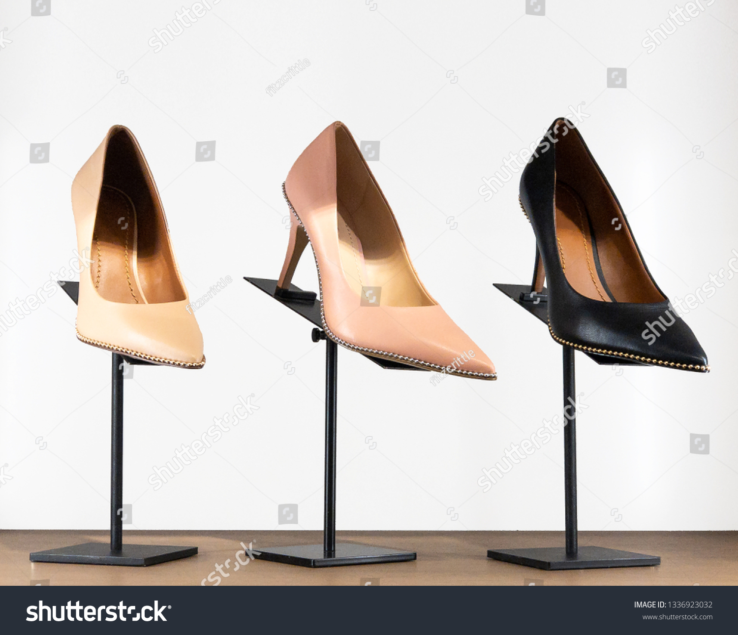 Three Designer High Heel Shoes On Stock Photo Edit Now 1336923032