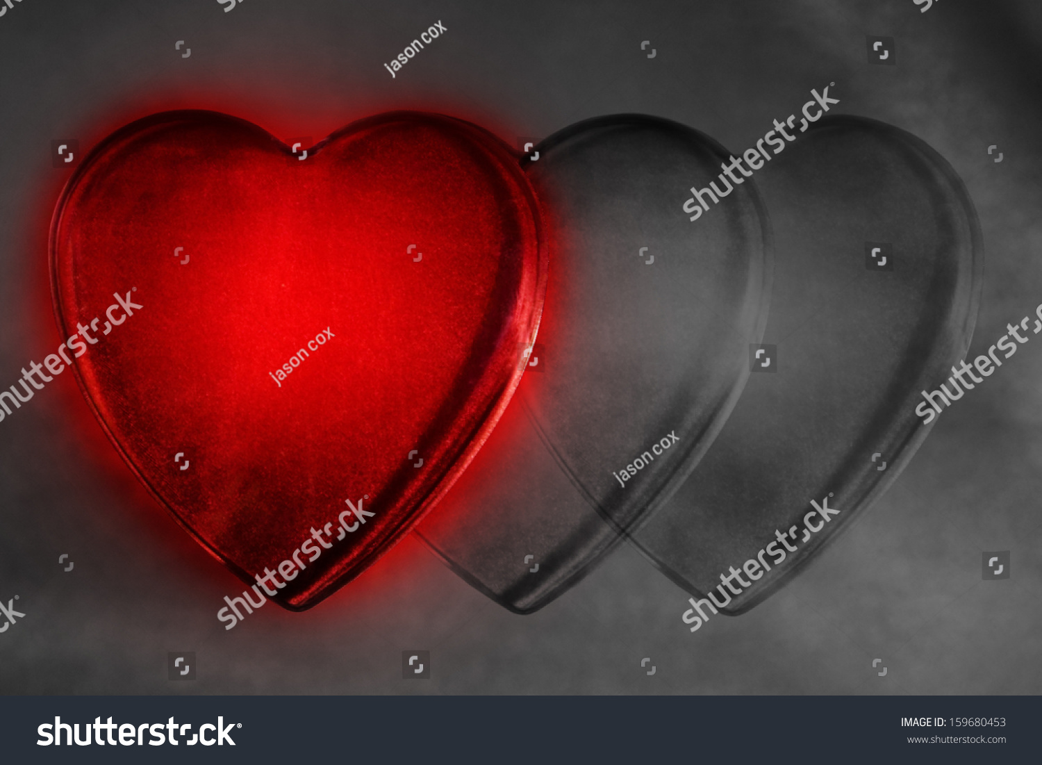 Three Love Hearts Joined Together Stock Photo 159680453 : Shutterstock