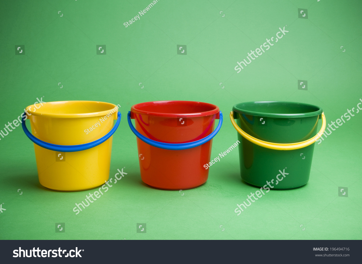 Download Three Plastic Buckets Yellow Red Green Royalty Free Stock Image PSD Mockup Templates