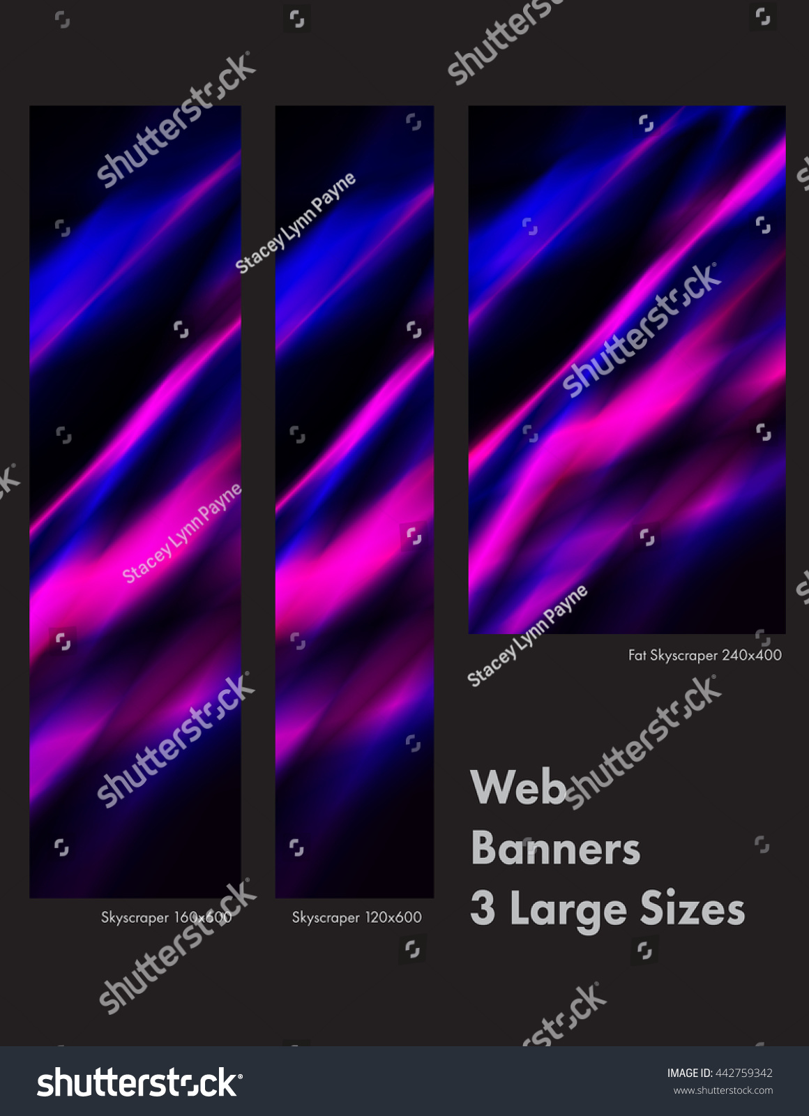 three-sizes-common-web-banners-stunning-stock-illustration-442759342