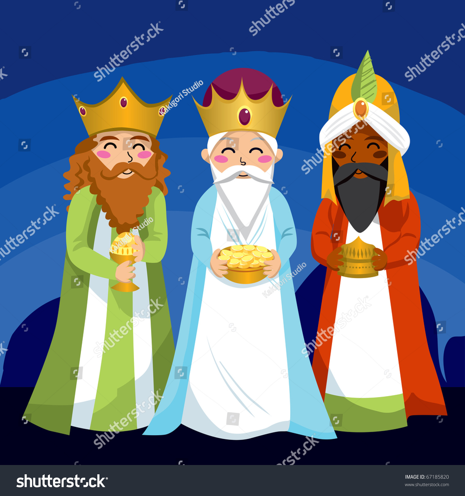 Three Wise Men Bring Gifts Jesus Stock Illustration 67185820 - Shutterstock