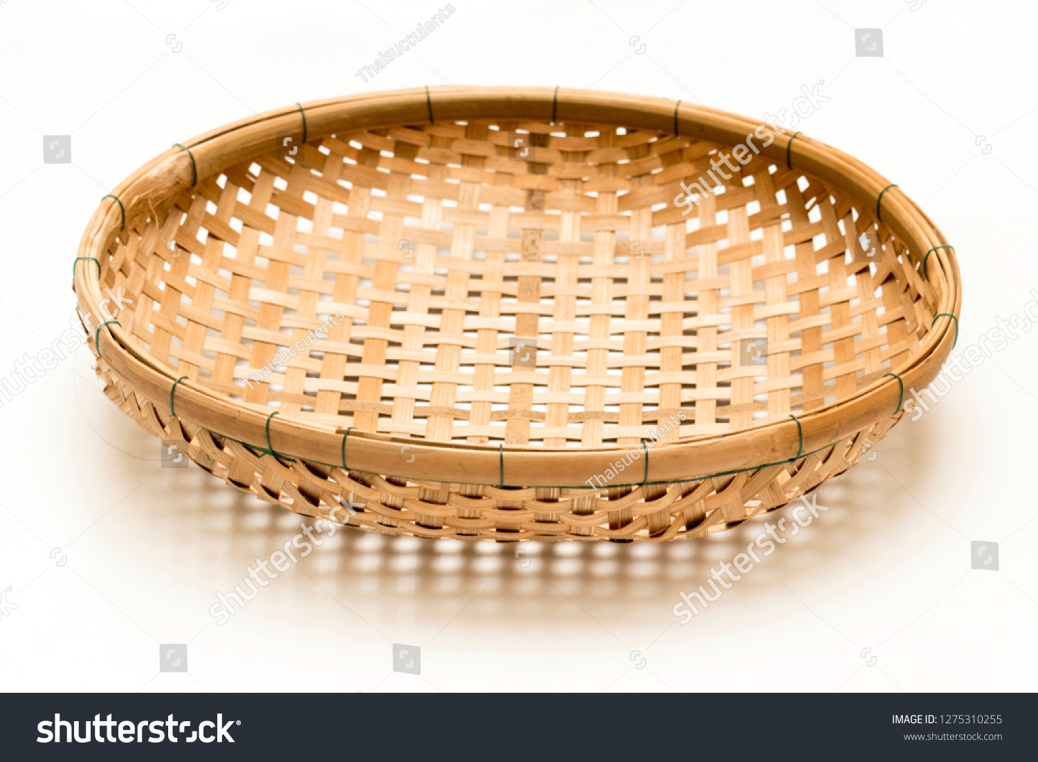 1/3/6 PCS 11" Round Bamboo Serving Display Winnowing Basket Tray Thai Decor 