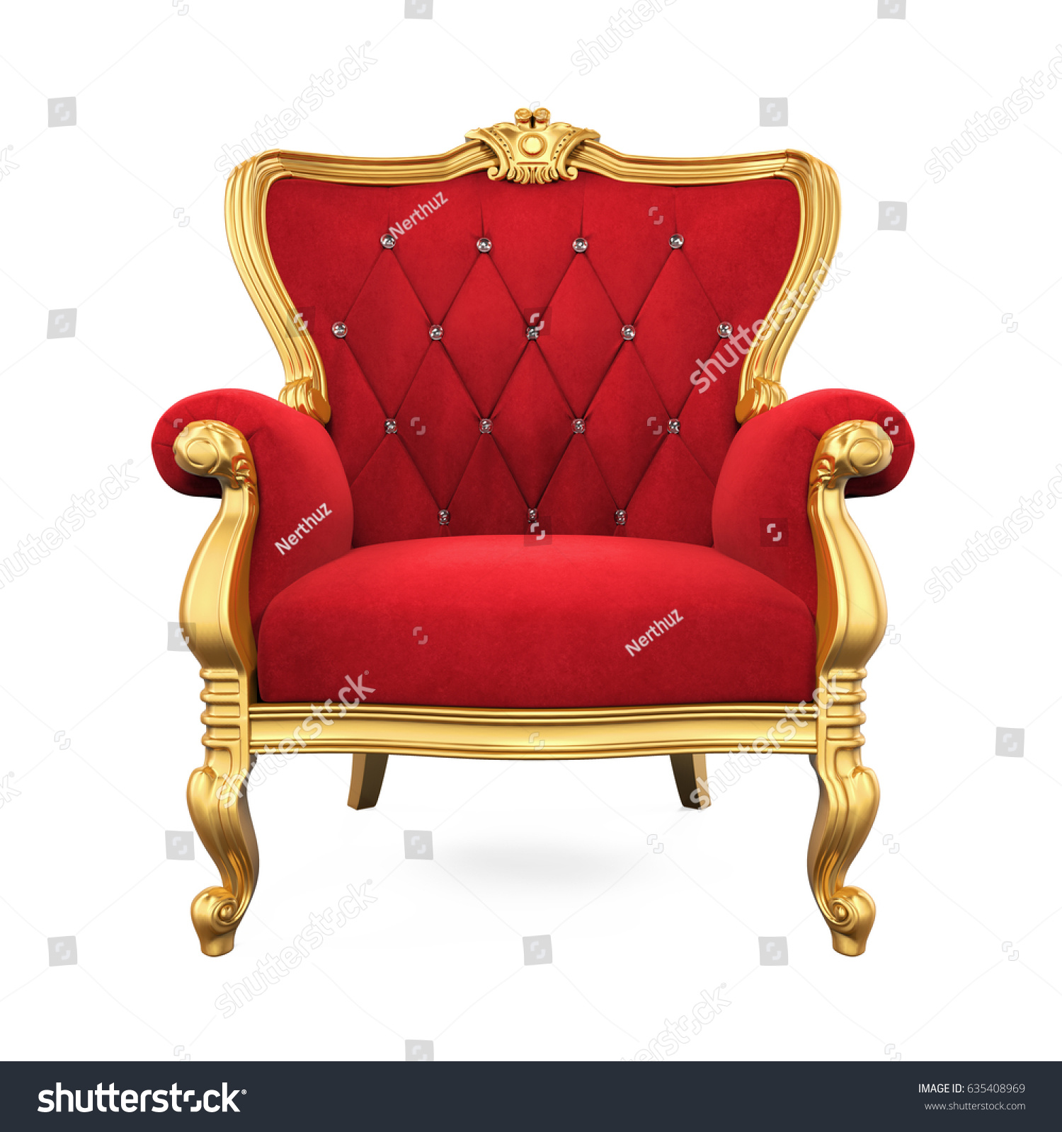 玉座の椅子 3dレンダリング のイラスト素材 Shutterstock