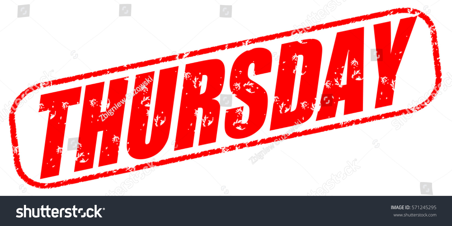 Thursday Red Stamp On White Background Stock Illustration 571245295 ...