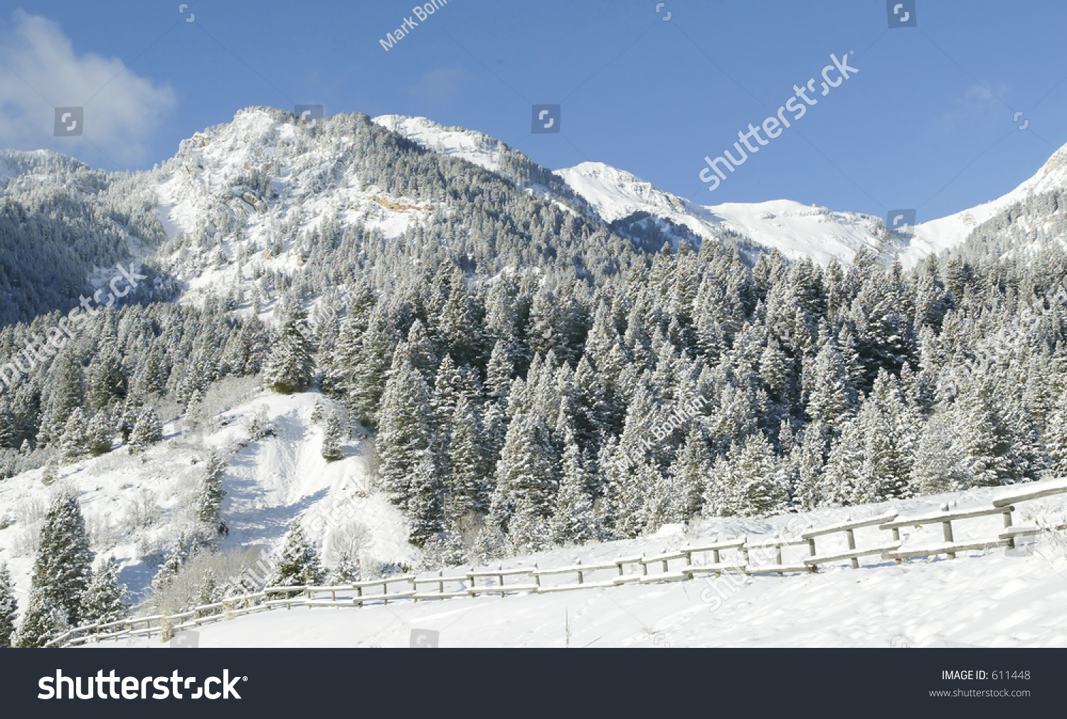 Tibble Fork Snow And Trees Stock Photo 611448 : Shutterstock