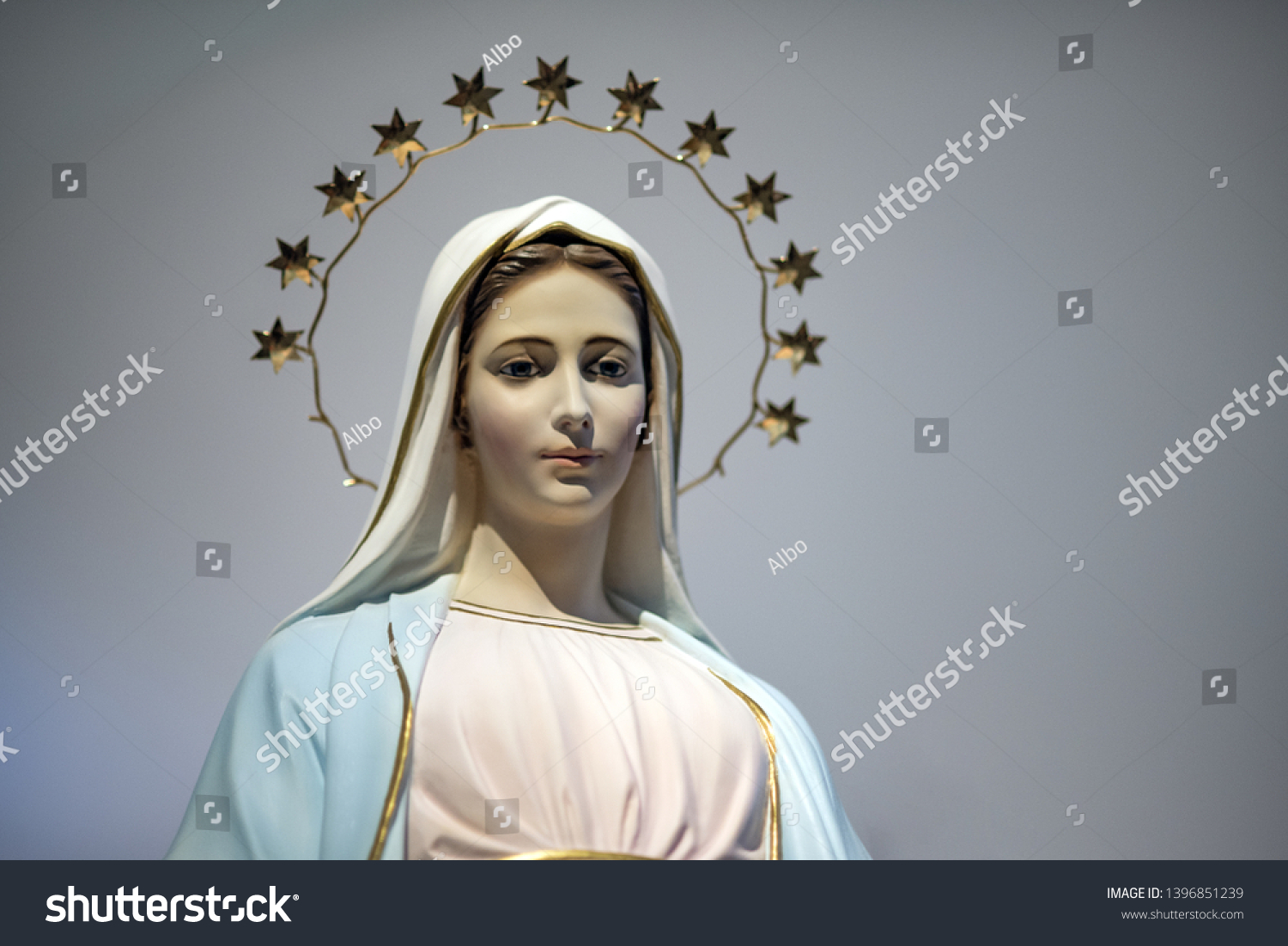 Tihaljina Bosnia Herzegovina 201687 Statue Virgin Stock Photo