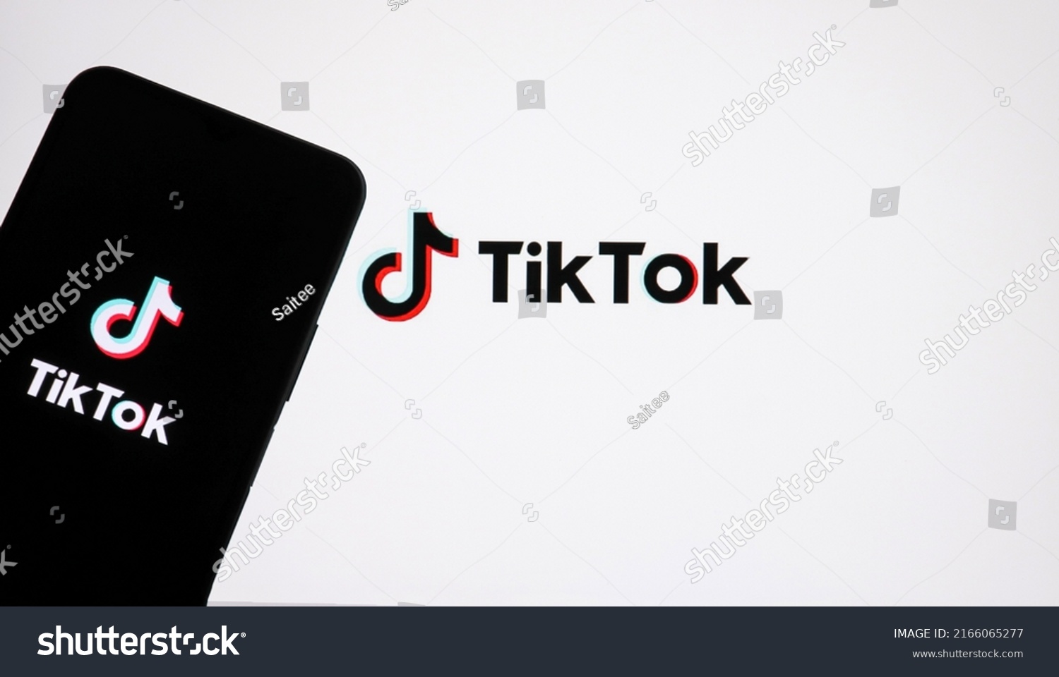 Tik Tok Logo On Smartphone Screen Stock Photo 2166065277 | Shutterstock