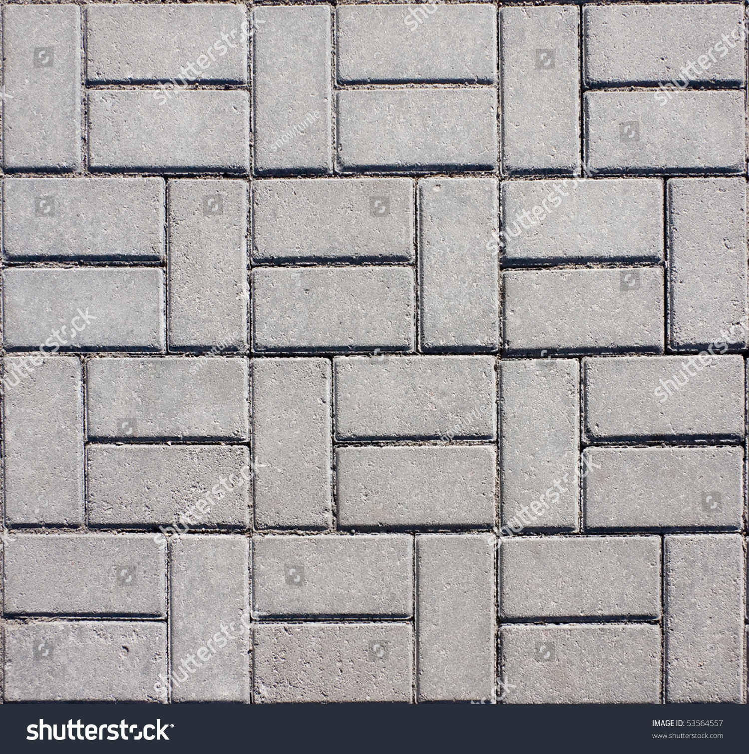 Tiled Mosaic Concrete Pavement Road Stock Photo 53564557 - Shutterstock