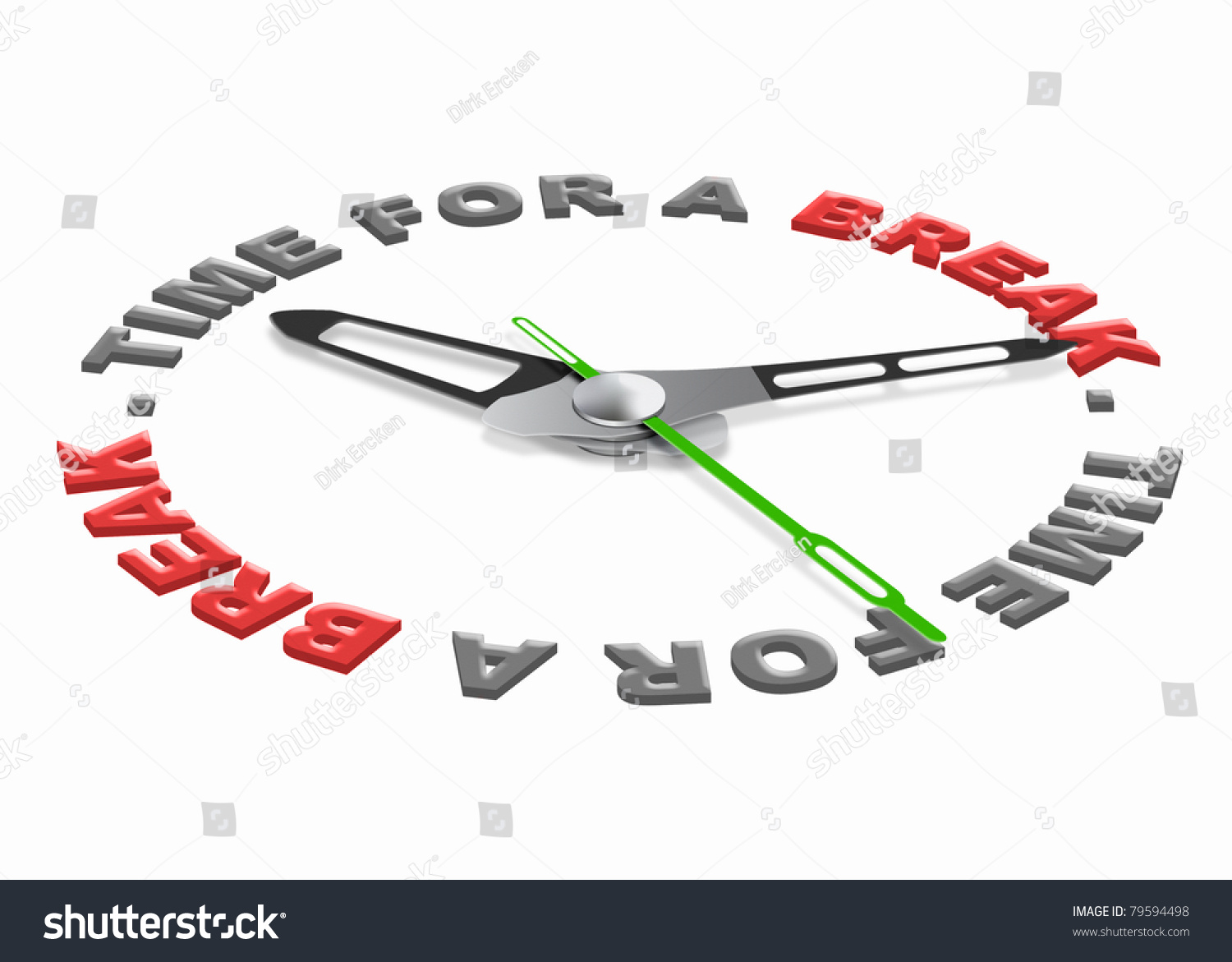 Time Break Lunch Coffee Break Just Stock Illustration 79594498