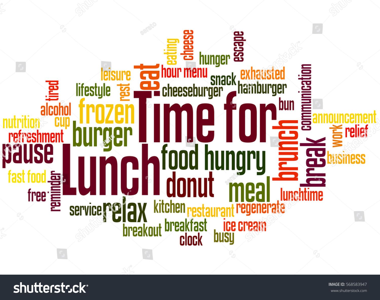 Time Lunch Word Cloud Concept On のイラスト素材 Time Lunch Word Cloud Concept On のイラスト素材