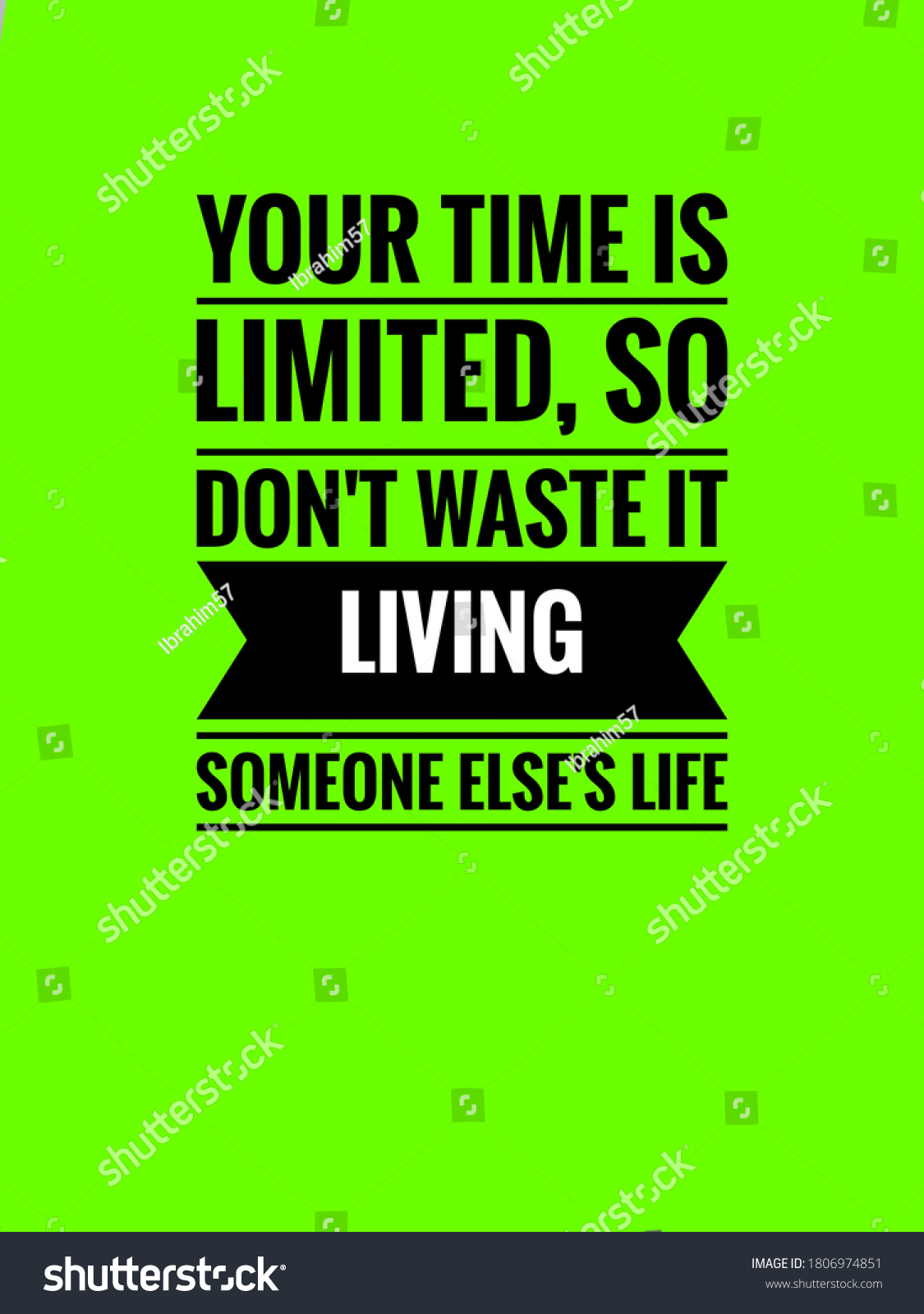 Time Quote Your Time Limited Dont Stock Illustration