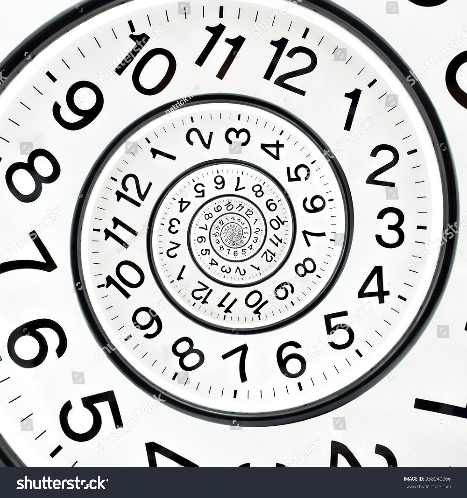 Time Spiral Infinite Clock Stock Photo 358940066 - Shutterstock