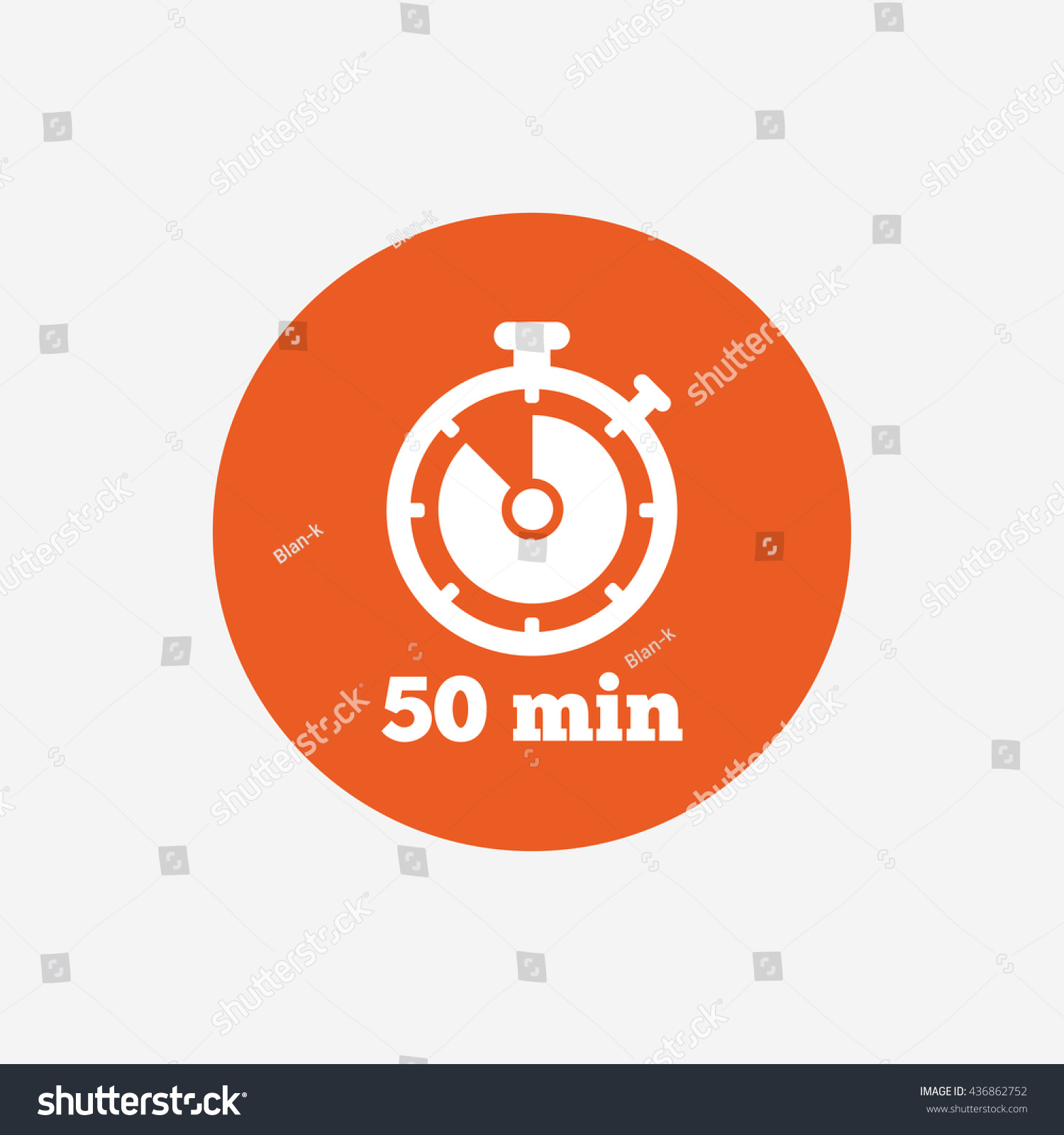 Timer Sign Icon 50 Minutes Stopwatch Stock Illustration 436862752 ...