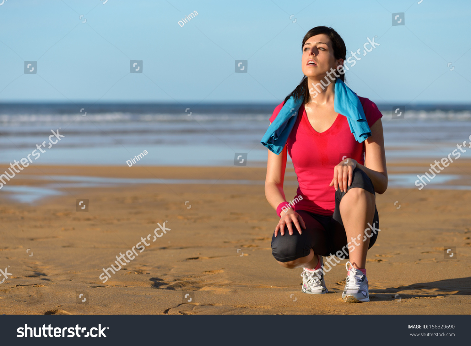 Tired Sweaty Runner Taking Break After Stock Photo 156329690 | Shutterstock